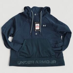 Under Armour NWT Turquoise Rival Fleece Mesh Hoodie XS